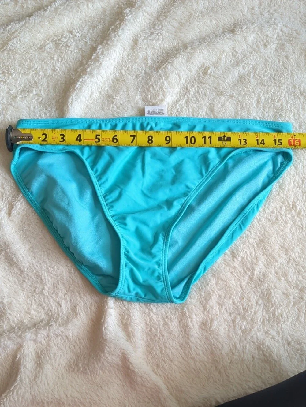 Striped Bandeau Swim Top and Aqua Bikini Bottom - Women Swim